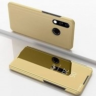 Huawei P30 Lite Gold Clear View Flip Cover Case
