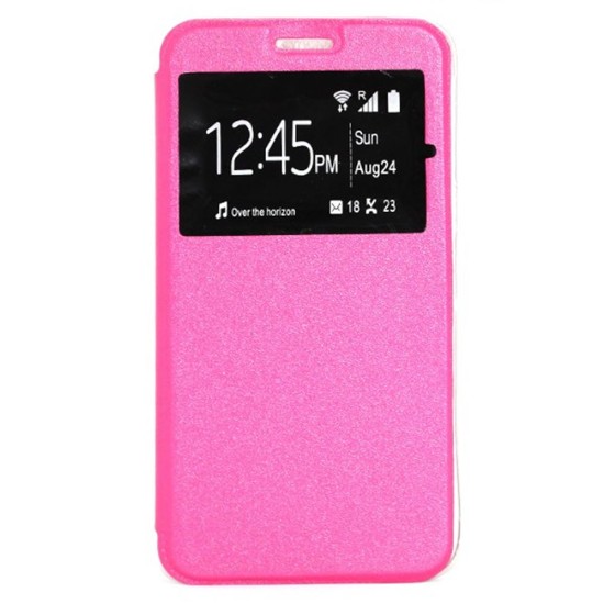 Funda De Silicona Flip Cover Con Window Apple Iphone X/XS Rosa