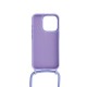 Funda De Silicona Apple Iphone 13 Pro Max Lila Con Cuerda