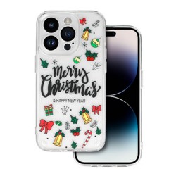 Apple Iphone 14 Pro Max Transparent Christmas Silicone Case Design 3 With Camera Protector