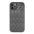 Funda De Silicona Apple Iphone 13 Pro Negra Leather Acolchada Con Protector De Cámara