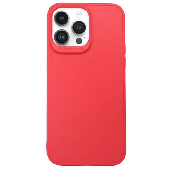 Funda De Silicona Apple Iphone 14 Pro Max Roja 3D Camera