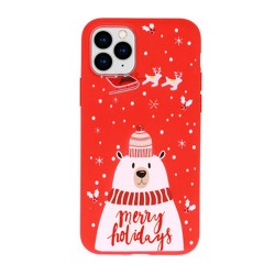 Capa Silicone Apple Iphone 12/Iphone 12 Pro Vermelho Natal Design 5