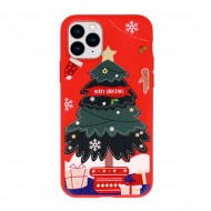 Capa Silicone Apple Iphone 12/12 Pro Vermelho Natal Design 6
