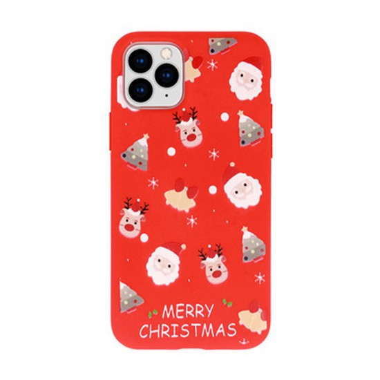 Capa Silicone Apple Iphone 12/Iphone 12 Pro Vermelho Natal Design 8