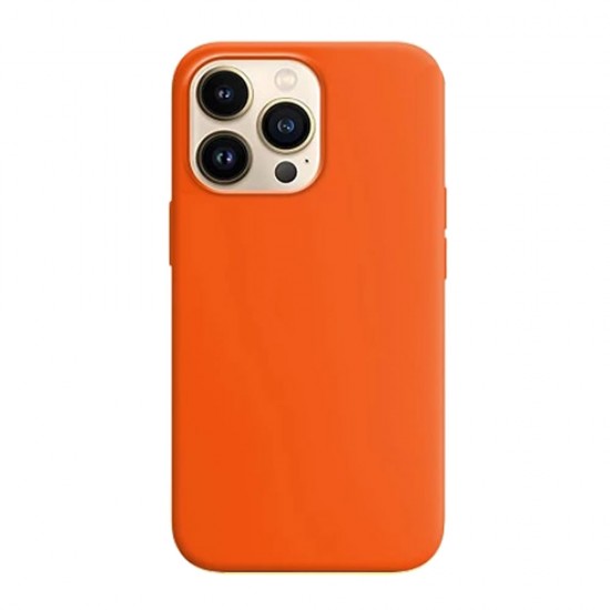 Apple Iphone 15 Pro Max Orange Silicone Case