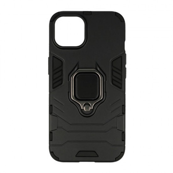 Funda De Silicona Antigolpes Armor Carbon Apple Iphone 14 Negro Ring Armor