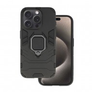 Capa Silicone Anti-Choque Armor Carbon Apple Iphone 15 Pro Max Preto Ring Armor