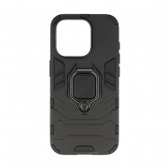 Capa Silicone Anti-Choque Armor Carbon Apple Iphone 15 Pro Max Preto Ring Armor