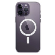 Capa Silicone Dura Apple Iphone 14 Pro Transparente Magsafe