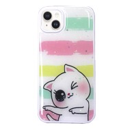 Funda De Silicona Dura Apple Iphone 14 Plus Blanco Kitty