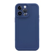 Funda De Silicona Dura Apple Iphone 14 Pro Max Azul Con Protector de Cámara