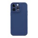 Funda De Silicona Dura Apple Iphone 14 Pro Max Azul Con Protector de Cámara