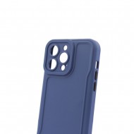 Funda De Silicona Dura Apple Iphone 14 Pro Max Azul Con Protector de Cámara