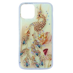 Apple Iphone 11 Pro Max Peacock Design Hard Silicone Gel Case