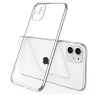 Funda De Gel De Silicona Apple Iphone 11 Transparente Con Protector De Cámara
