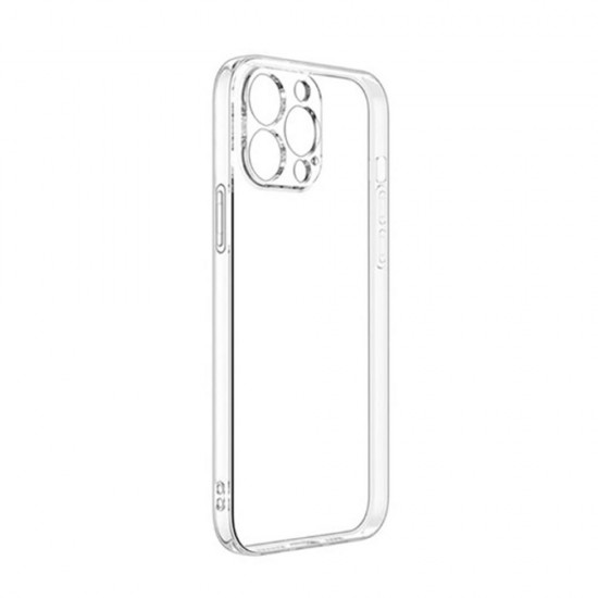 Funda De Gel De Silicona Apple Iphone 14 Pro Transparente Con Protector De Cámara