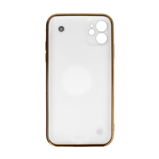 Capa Silicone Gel Apple Iphone 11 Branco Com Protetor De Câmera E Corrente Design 3