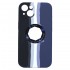 Apple Iphone 13 Navy Blue Aquarela Design 1 With Camera Protector Silicone Gel Case