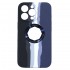 Apple Iphone 13 Pro Navy Blue Aquarela Design 1 With Camera Protector Silicone Gel Case