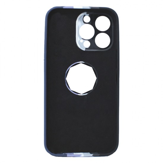 Apple Iphone 13 Pro Navy Blue Aquarela Design 1 With Camera Protector Silicone Gel Case