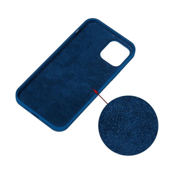 Funda De Silicona Apple Iphone 15 Pro Max Azul Oscuro