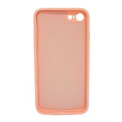 Capa Silicone Gel Apple Iphone 7/ 8/ Se 2020 Rosa Com Protetor De Câmera