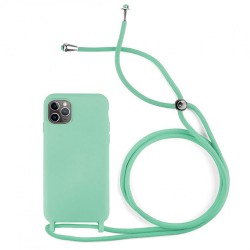 Apple Iphone 12/12 Pro Turquoise Green Robust Silicone Gel Case With String