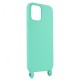 Apple Iphone 12/12 Pro Turquoise Green Robust Silicone Gel Case With String