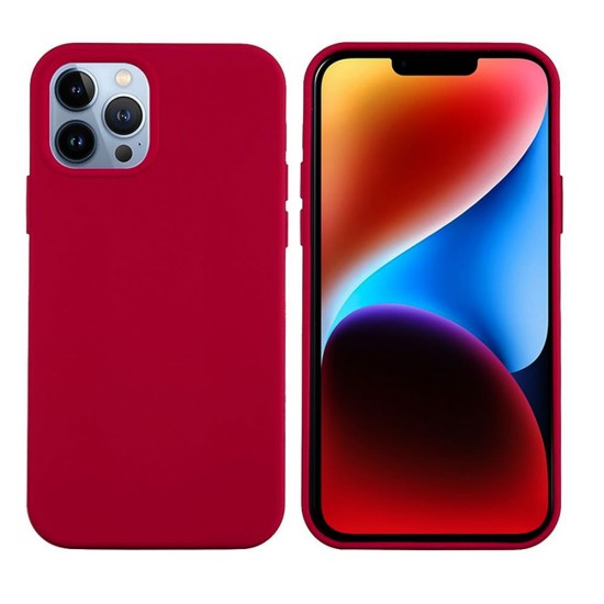 Funda De Silicona Apple Iphone 15 Pro Max Rojo