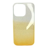 Funda De Gel De Silicona Apple Iphone 13 Pro Dorado Glitter