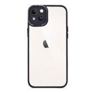 Capa Silicone Gel Bumper Apple Iphone 14 Plus Preto Com Protetor De Câmera Elektro