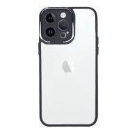 Funda De Gel De Silicona Bumper Apple Iphone 14 Pro Max Negro Elektro Con Protector De Cámara
