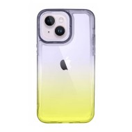 Funda De Gel De Silicona Bumper Apple Iphone 14 Plus Negro Amarillo Gradiente Elektro