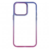 Funda De Gel De Silicona Bumper Apple Iphone 14 Pro Max Azul Gradiente Elektro
