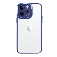 Funda De Gel De Silicona Bumper Apple Iphone 14 Pro Azul Elektro Con Protector De Cámara