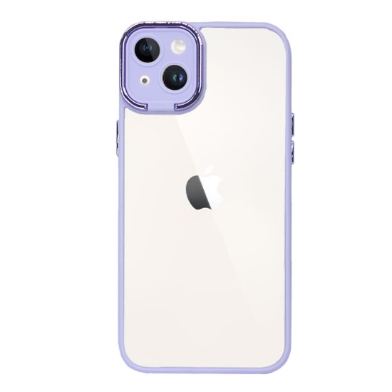 Funda De Gel De Silicona Bumper Apple Iphone 14 Plus Violeta Elektro Con Protector De Cámara