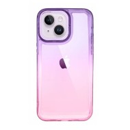 Funda De Gel De Silicona Bumper Apple Iphone 14 Plus Violeta Rosa Gradiente Elektro