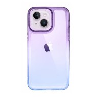 Capa Silicone Gel Bumper Apple Iphone 14 Plus Roxo Azul Gradiente Elektro