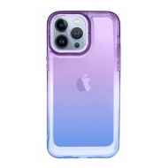 Funda De Gel De Silicona Bumper Apple Iphone 13 Pro Violeta Azul Gradiente Elektro