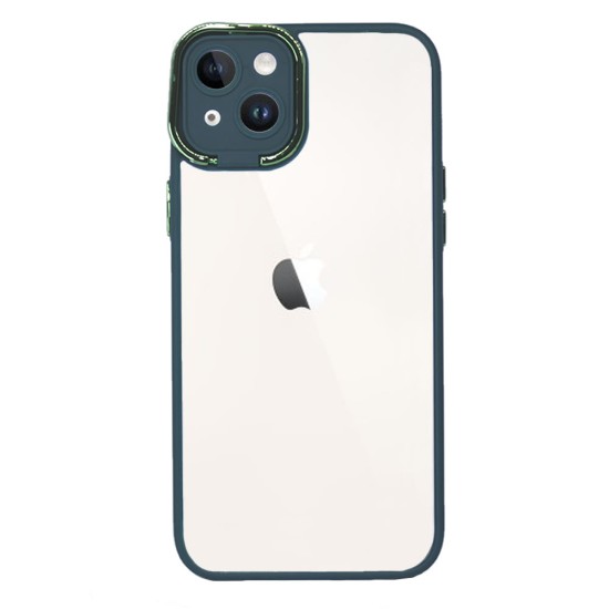 Funda De Gel De Silicona Bumper Apple Iphone 14 Plus Verde Elektro Con Protector De Cámara