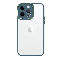 Funda De Gel De Silicona Bumper Apple Iphone 14 Pro Verde Elektro Con Protector De Cámara