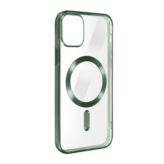 Funda De Gel De Silicona Bumper Apple Iphone 11 Verde Magsafe