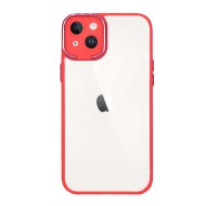 Funda De Gel De Silicona Bumper Apple Iphone 14 Plus Rojo Elektro Con Protector De Cámara