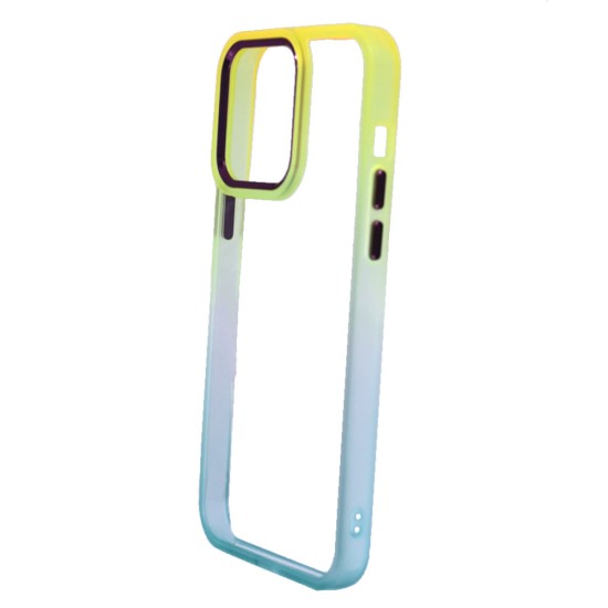 Funda De Gel De Silicona Bumper Apple Iphone 14 Pro Max Amarillo Gradiente Elektro