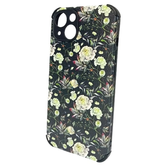 Capa Silicone Gel Com Desenho Flor Apple Iphone 13 6.1