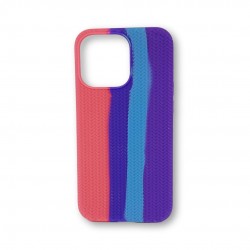 Apple Iphone 13/13 PRO 6.1" Silicone TPU Case Arcoiris Braided Design 2