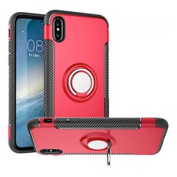 Cover Magnetic Kickstand With Ring Holder 360 Degree Protection For Iphone Xs Max Silver