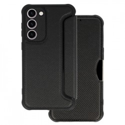 Funda Flip Cover Samsung Galaxy A14 5G Negro Razor Carbon Con Protector De Cámara