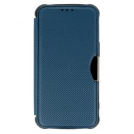 Funda Flip Cover Samsung Galaxy A33 5G Azul Marino Razor Carbon Con Protector De Cámara
